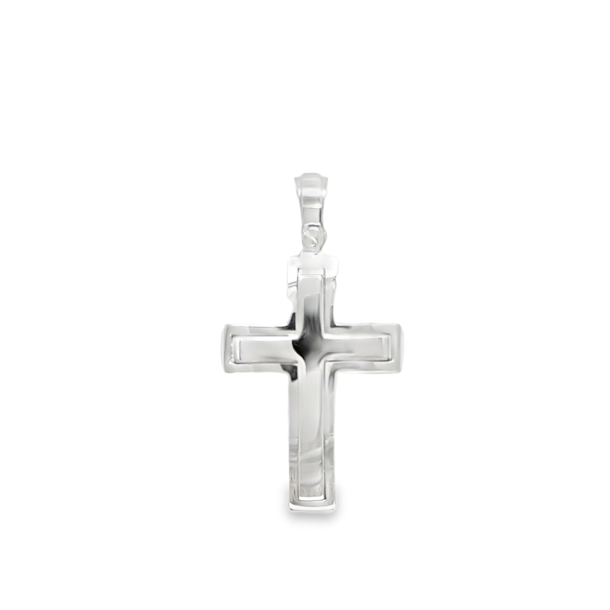Aramis - White Gold Cross Beveled