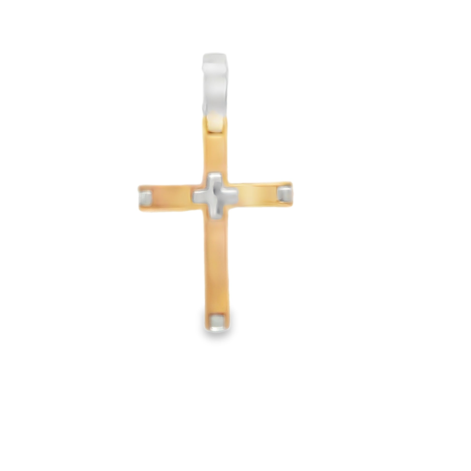 Vasilis - Rose and White Gold Cross