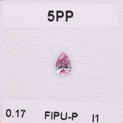 ARGYLE - 0.17 ct, Fancy Intense Purplish Pink Diamond, 5PP, Pear Shape
