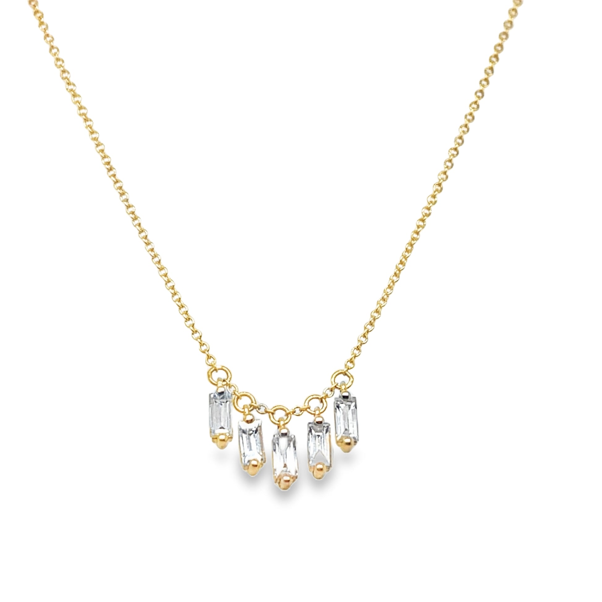 Baguette Drop Petite Necklace