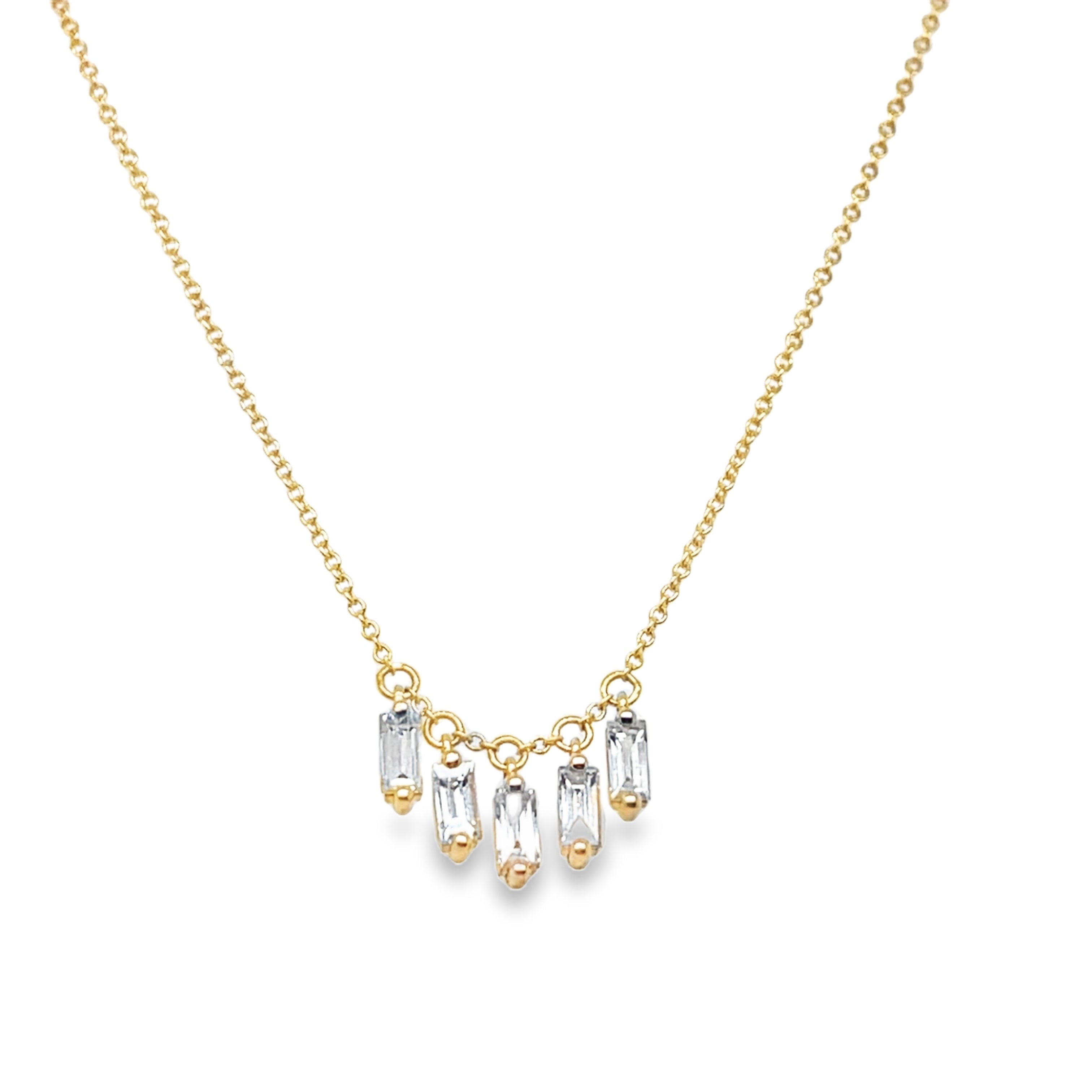 Baguette Drop Petite Necklace