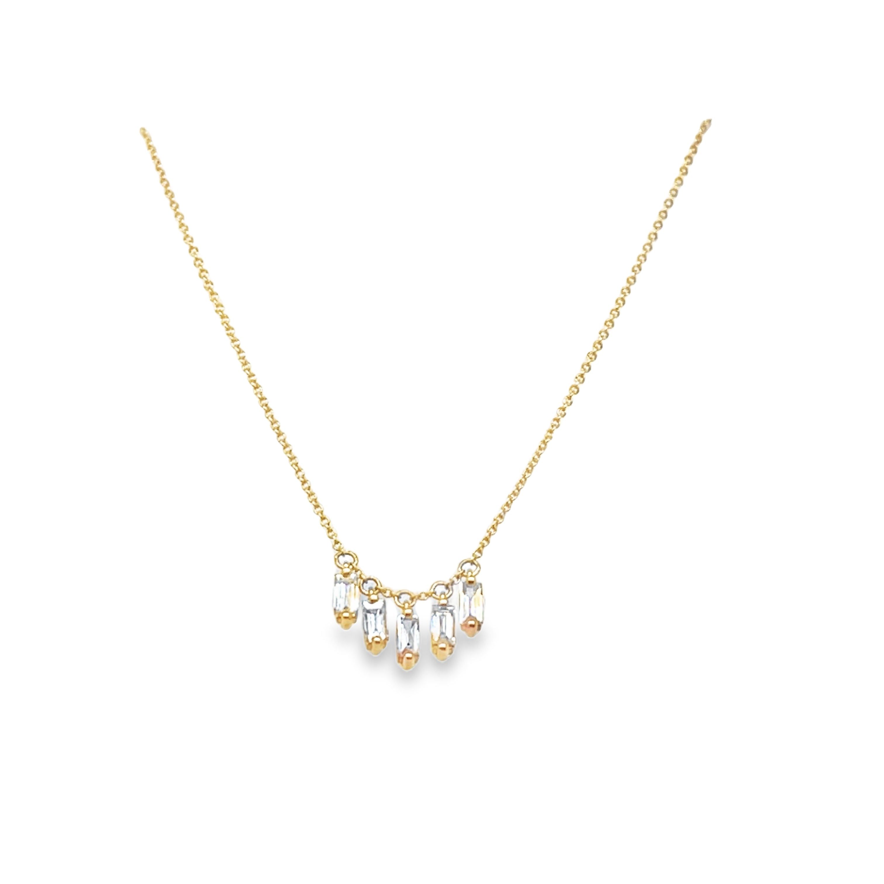 Baguette Drop Petite Necklace