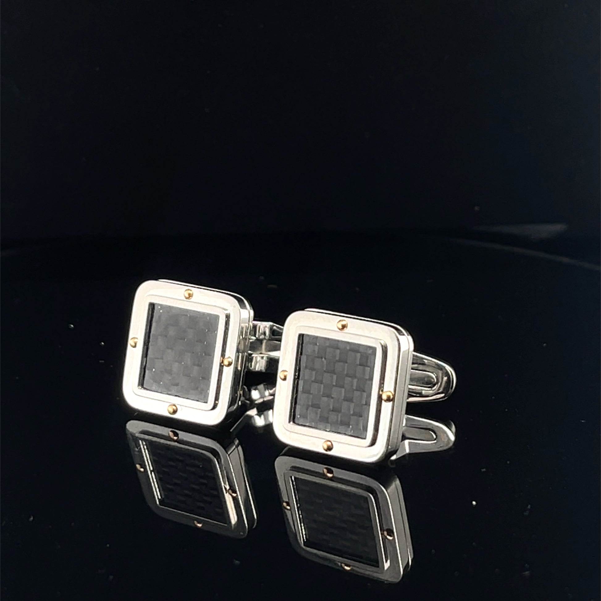 Baraka Steel Carbon Cufflinks