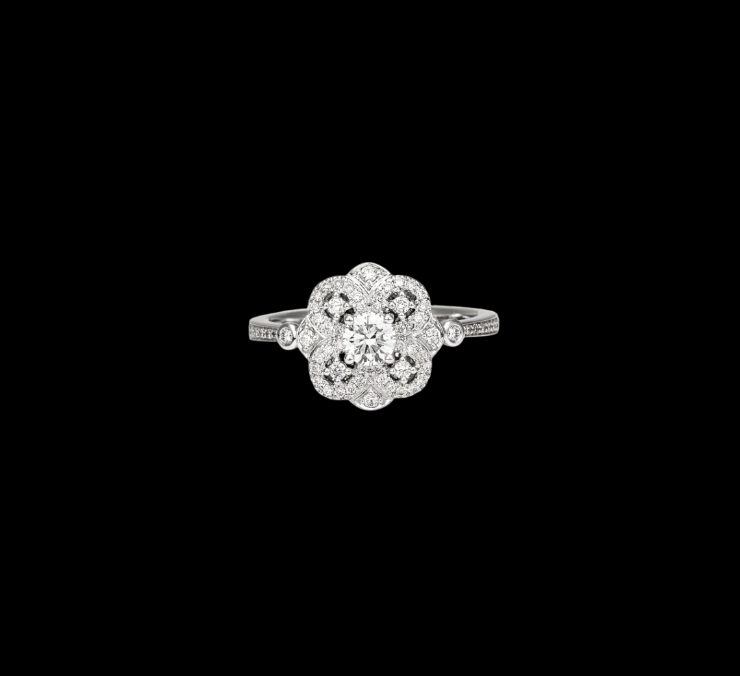 Fleur Art Deco Diamond Ring