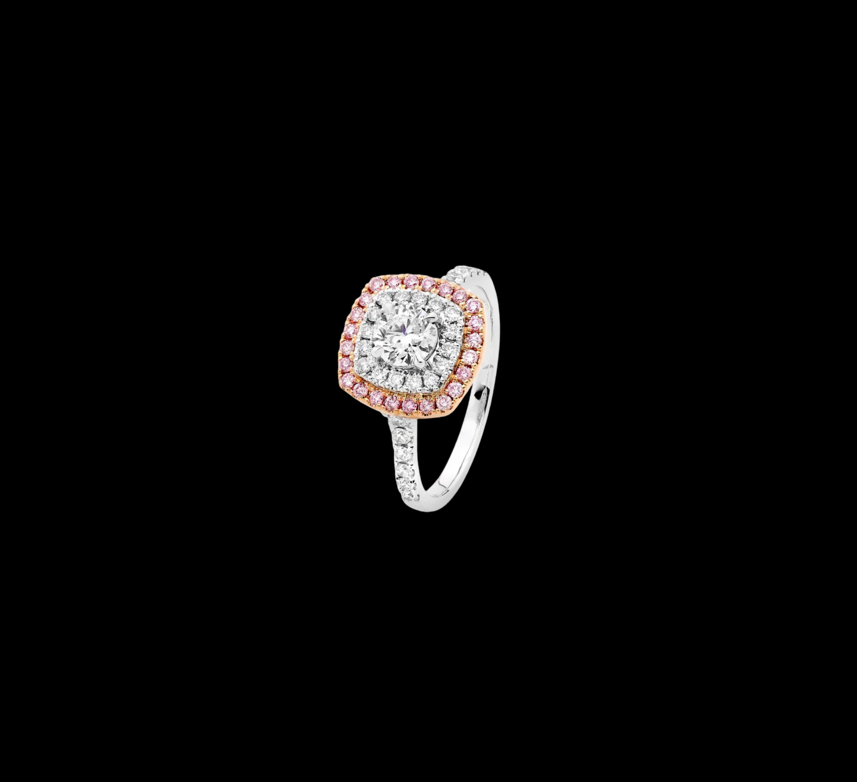 Argyle Essence - Odessa Halo Engagement Ring