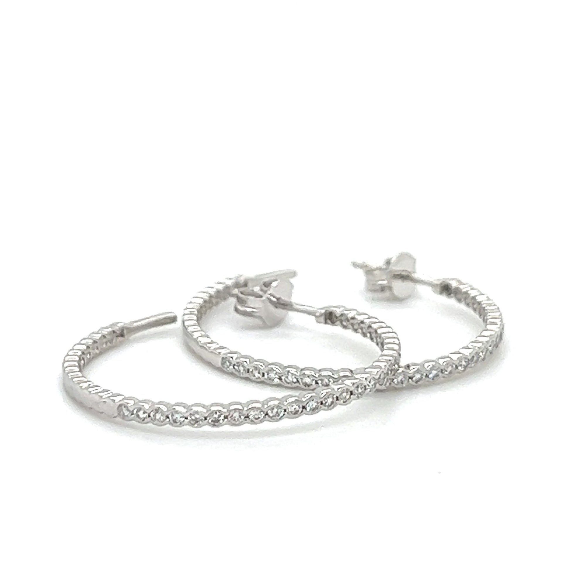 Diamond Hoop Pave Earrings