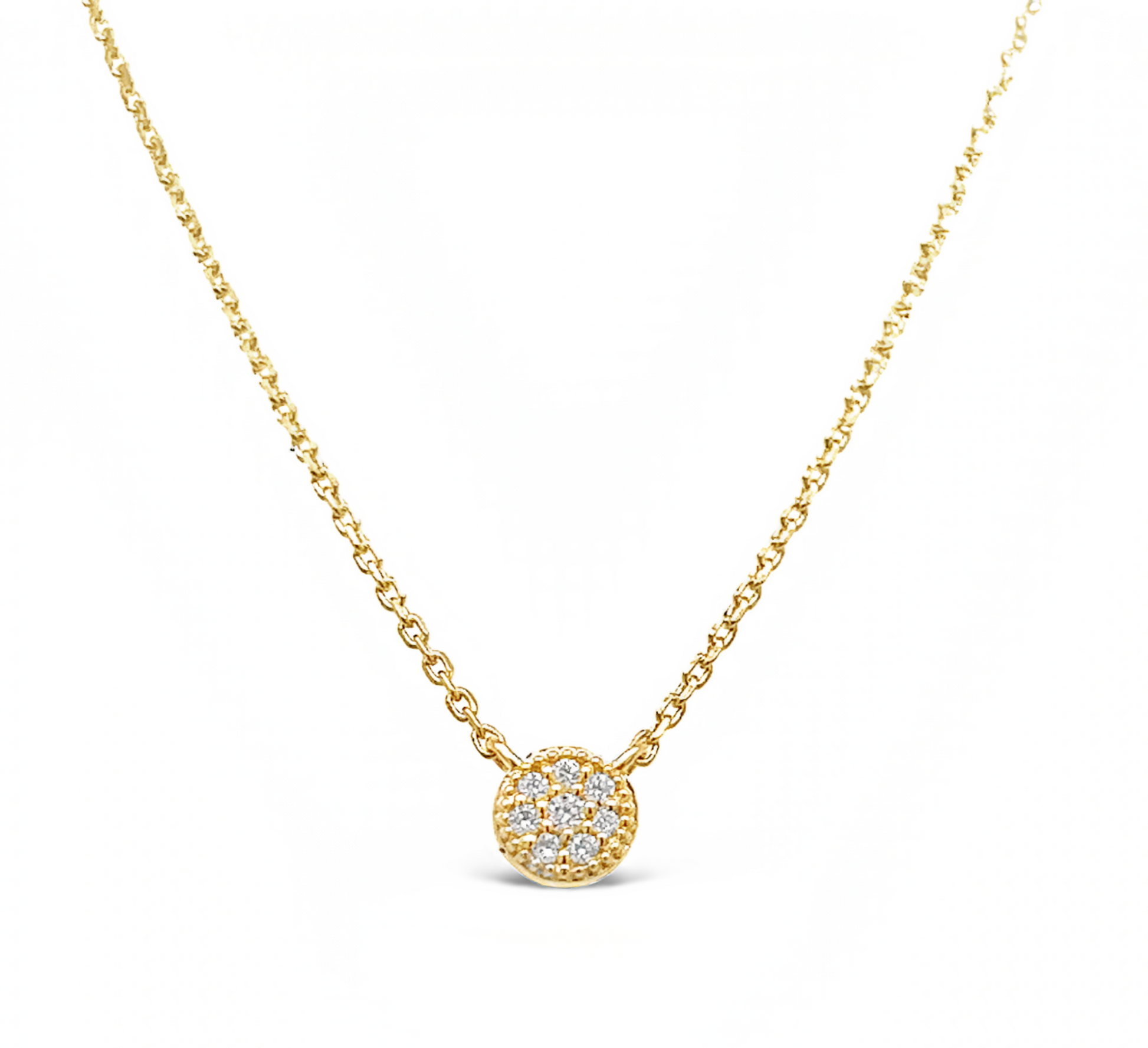 Arabesque Diamond Round Pendant
