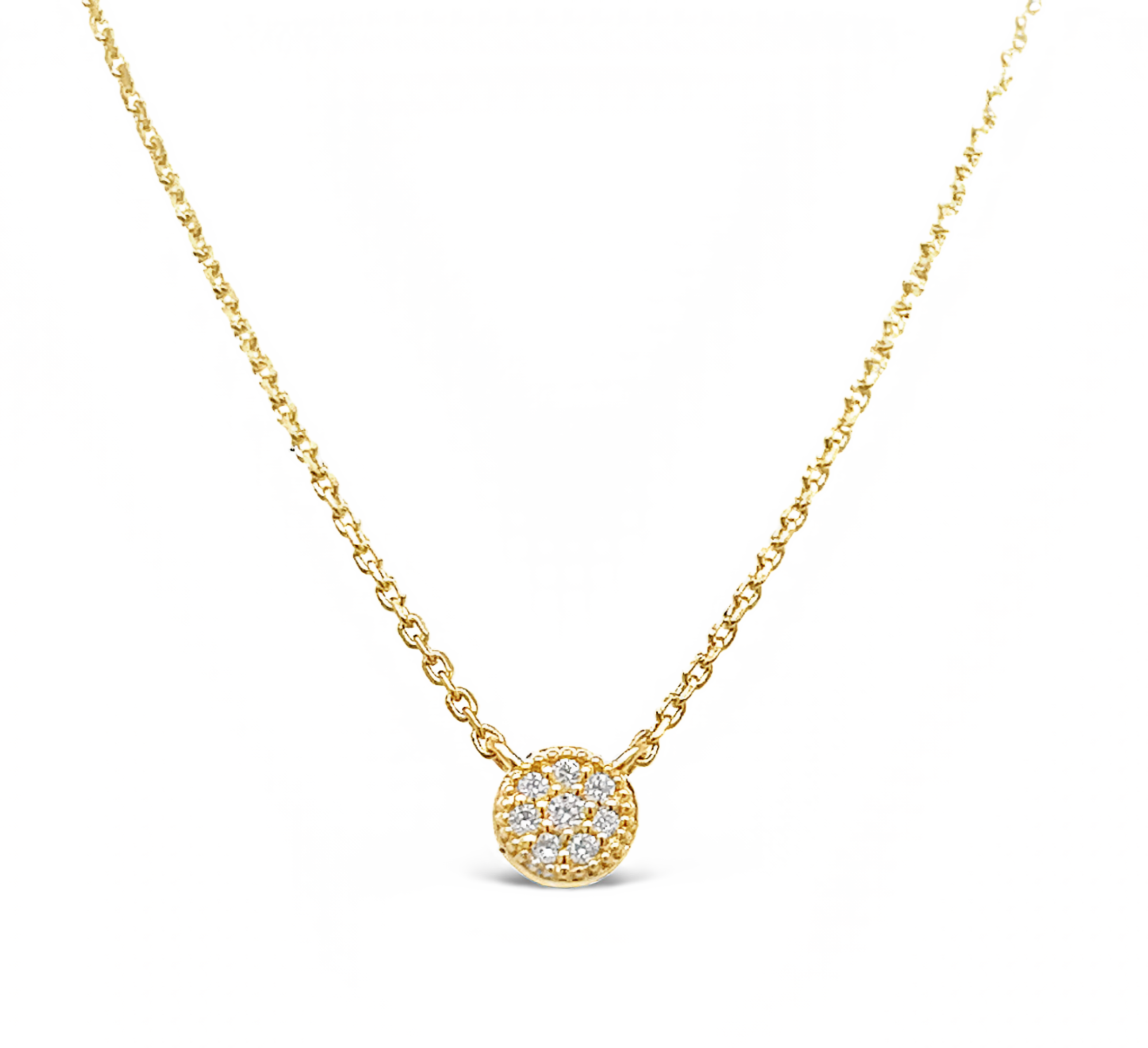 Arabesque Diamond Round Pendant
