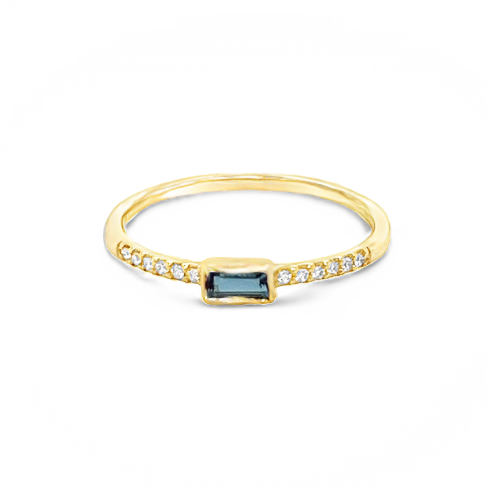 Rainbow Blue Topaz Petite Ring