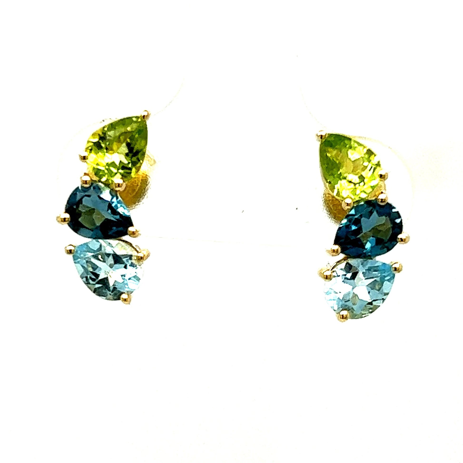 Rainbow Gemstones Studs Earrings