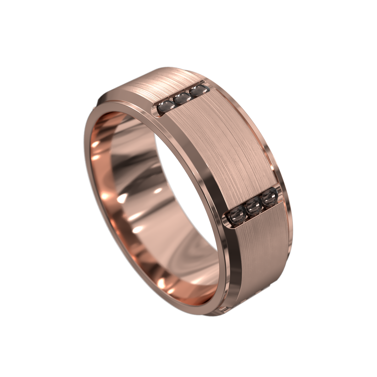 Matte Finished Black Diamond Ring