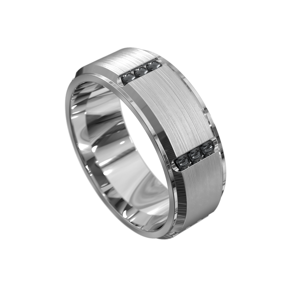 Matte Finished Black Diamond Ring