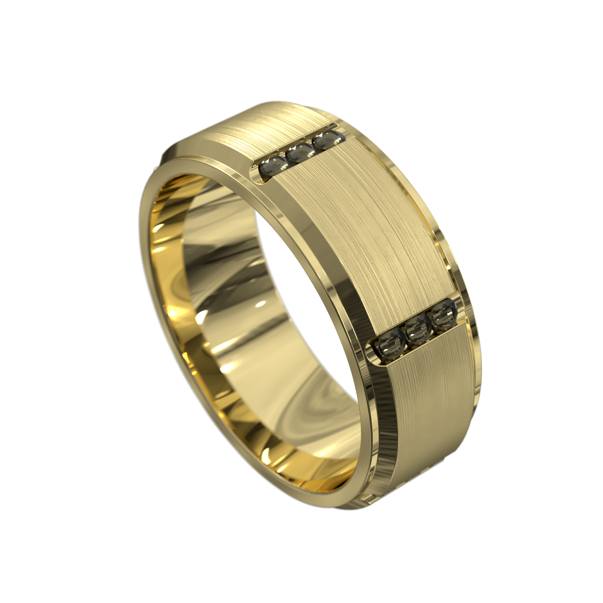 Matte Finished Black Diamond Ring