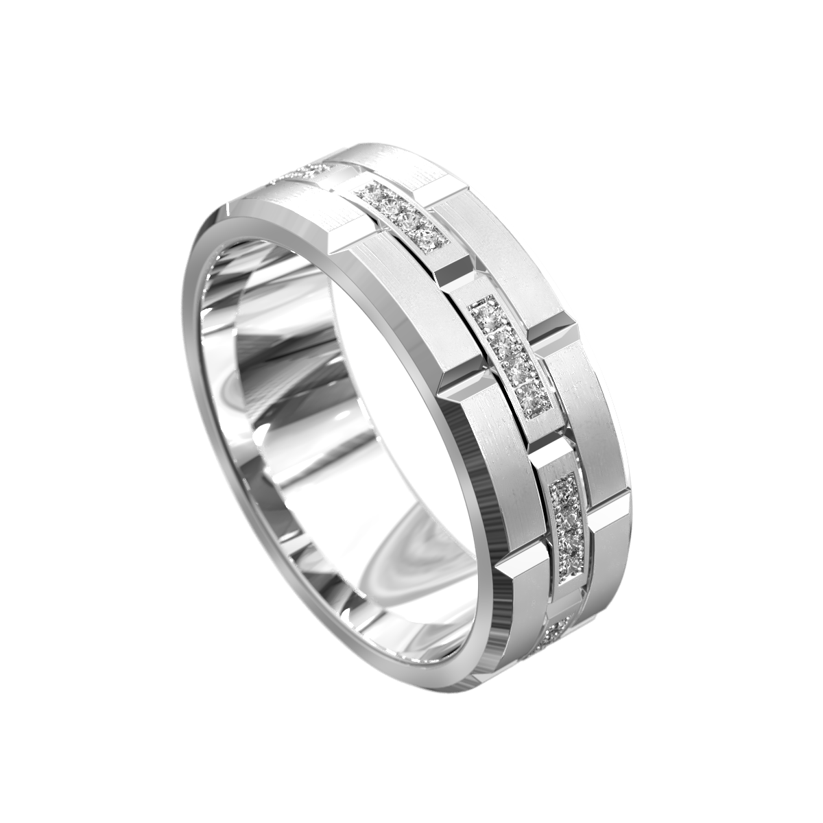 Multi Section Diamond Set Ring