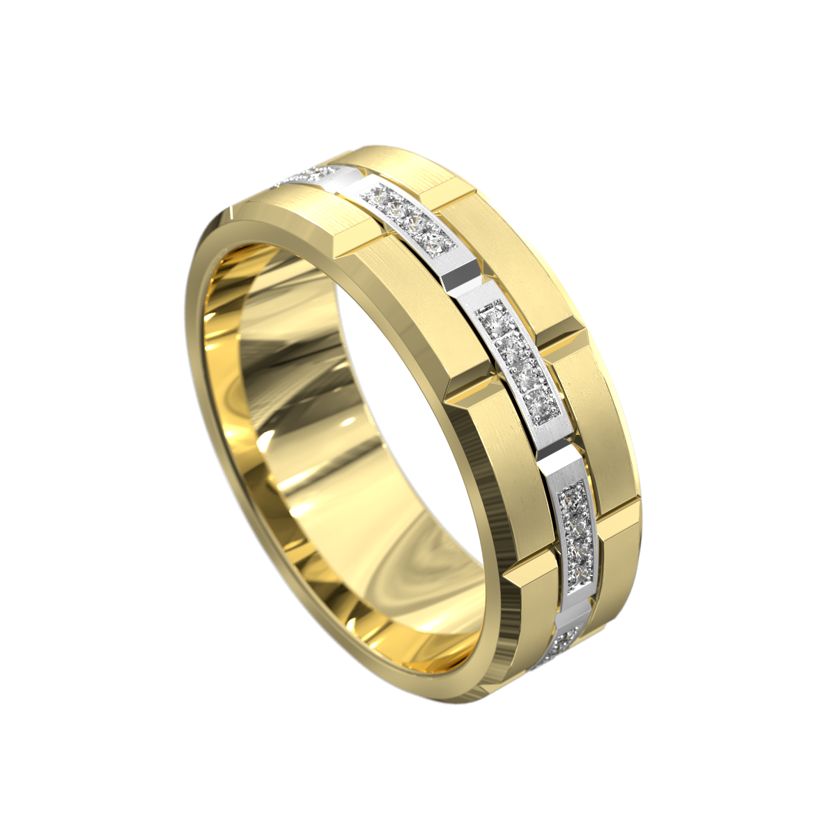Multi Section Diamond Set Ring