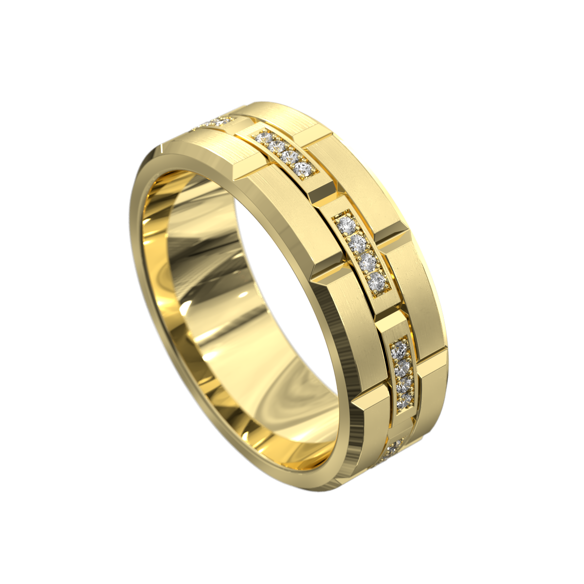 Multi Section Diamond Set Ring