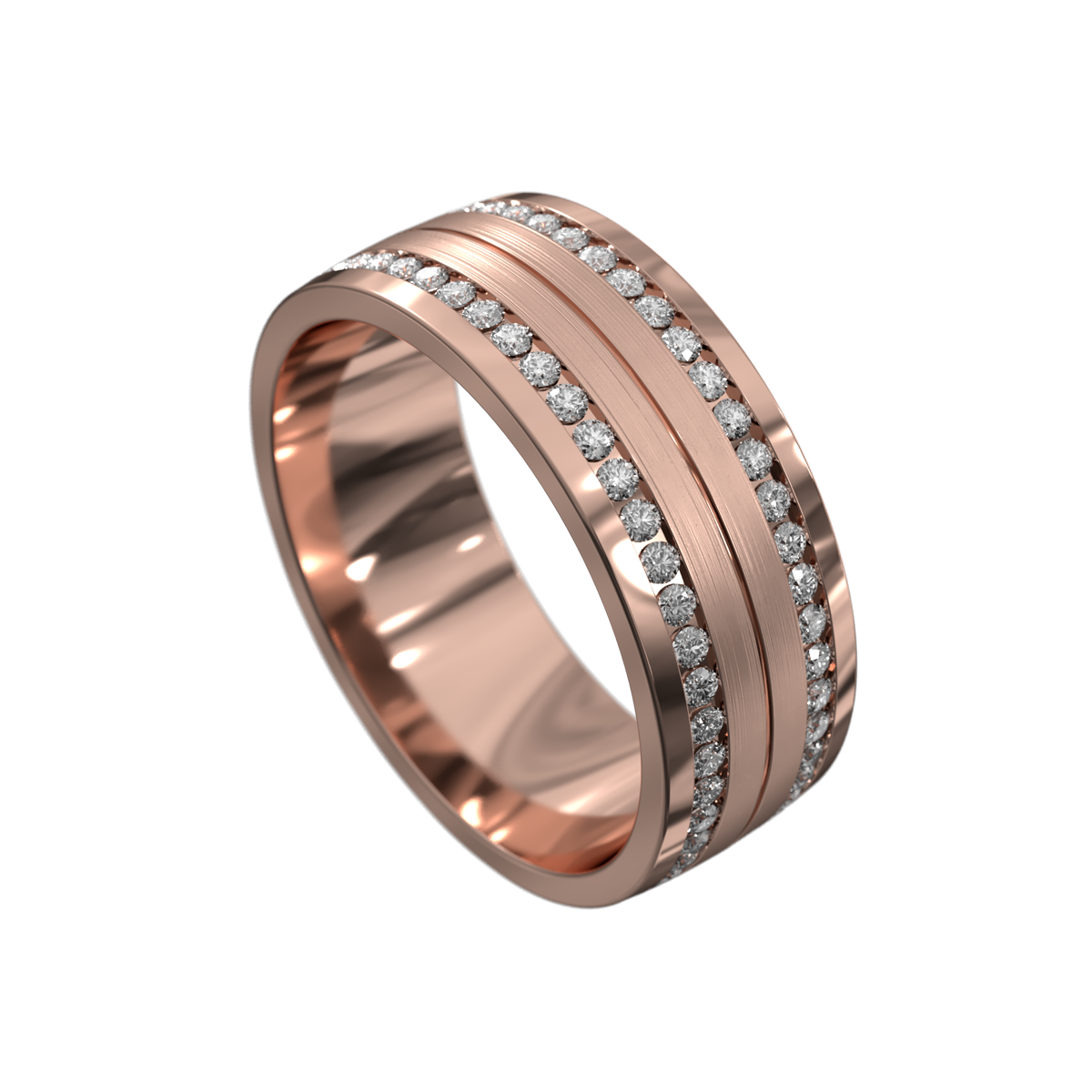 Double Row Diamond Set Ring