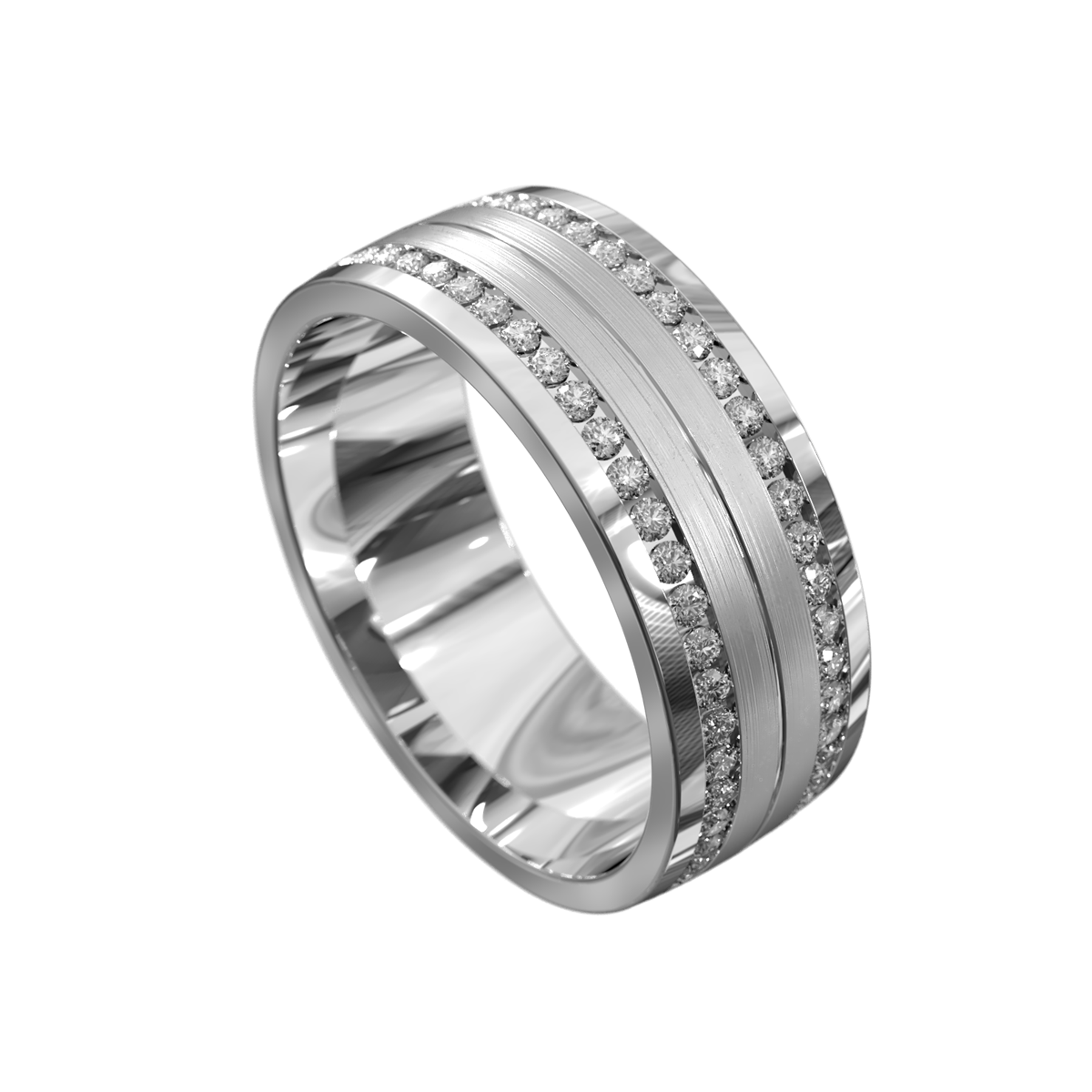 Double Row Diamond Set Ring