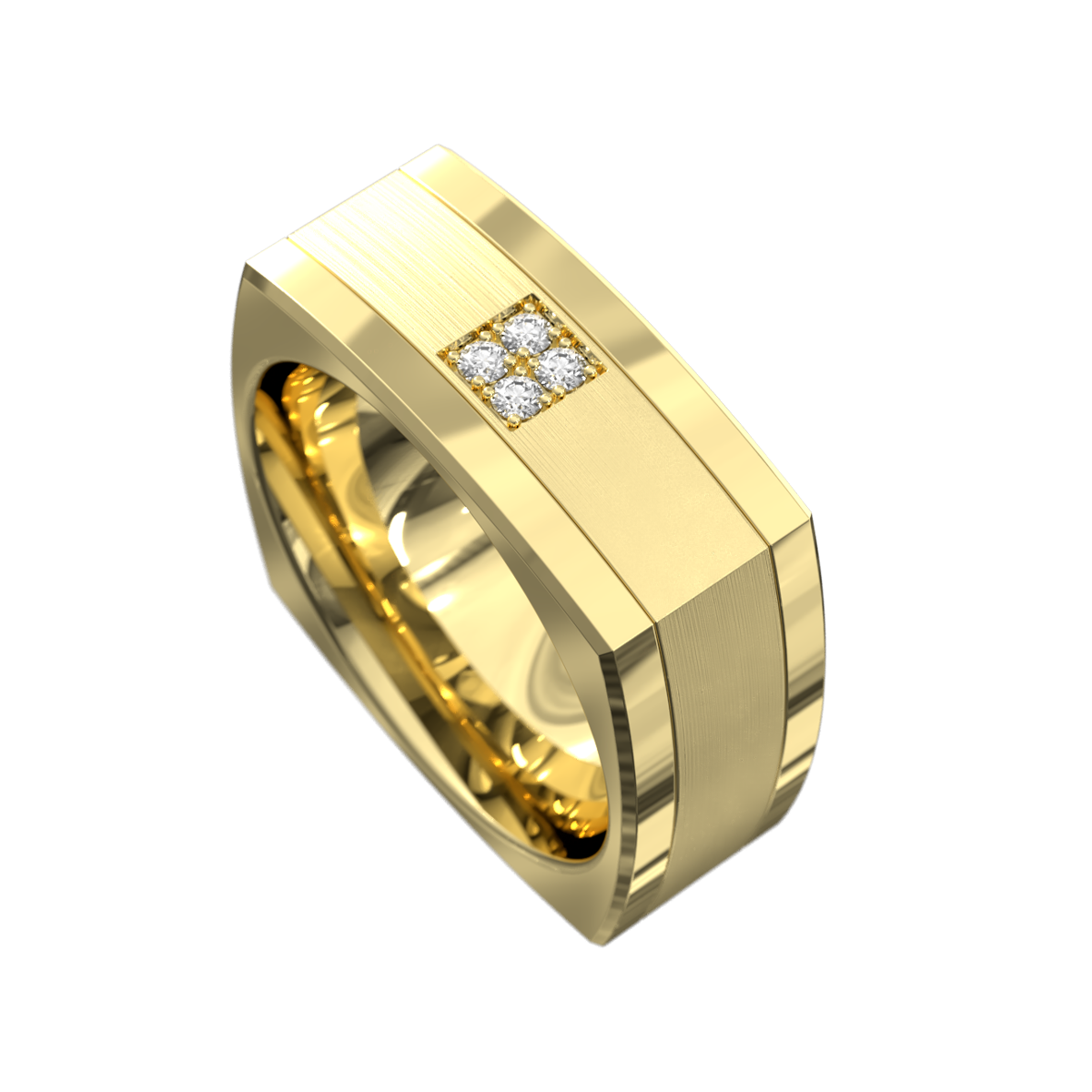 Square Set Diamond Ring