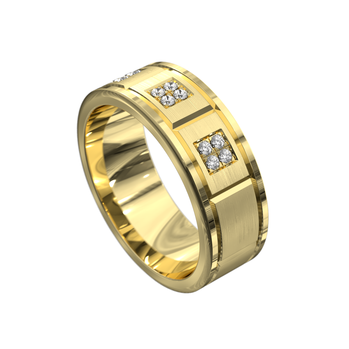 Multi Section Square Diamond Ring