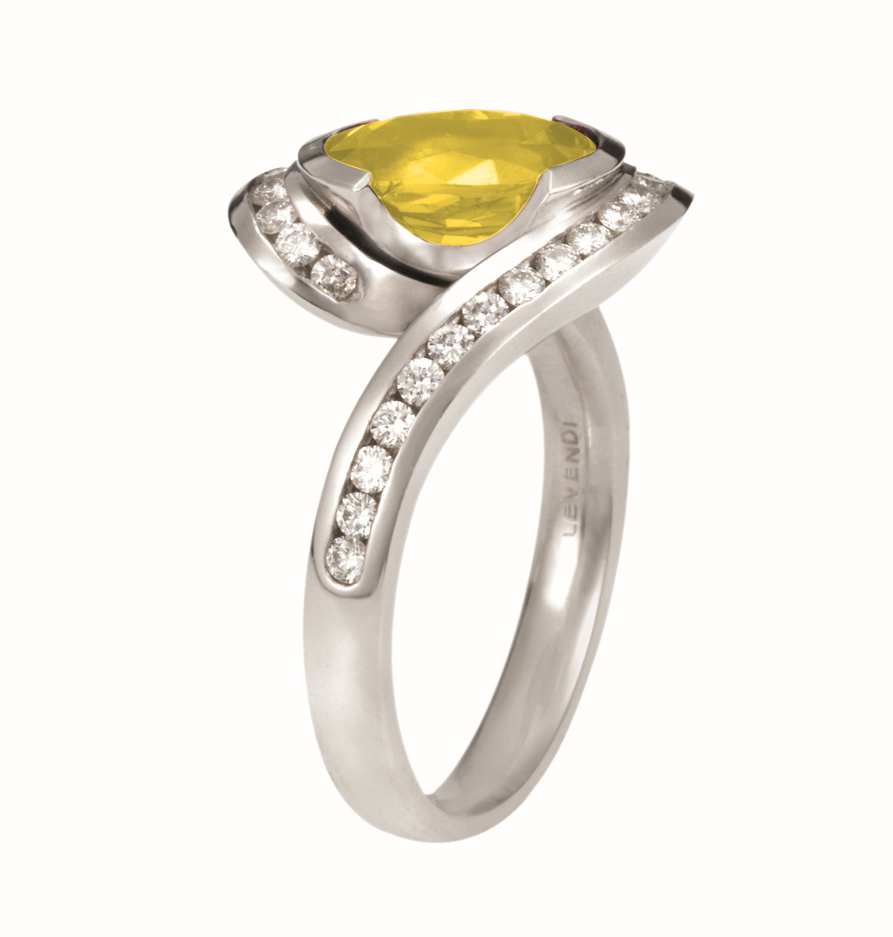 Yellow Sapphire & Diamond Embrace Ring