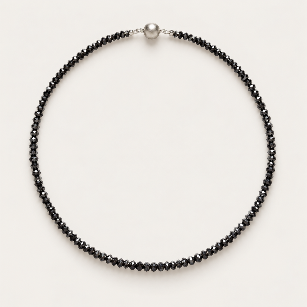 Natural Uncut Black Diamond Necklace – full strand