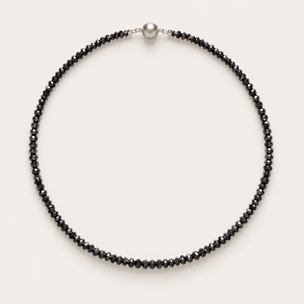 Natural Uncut Black Diamond Necklace – full strand