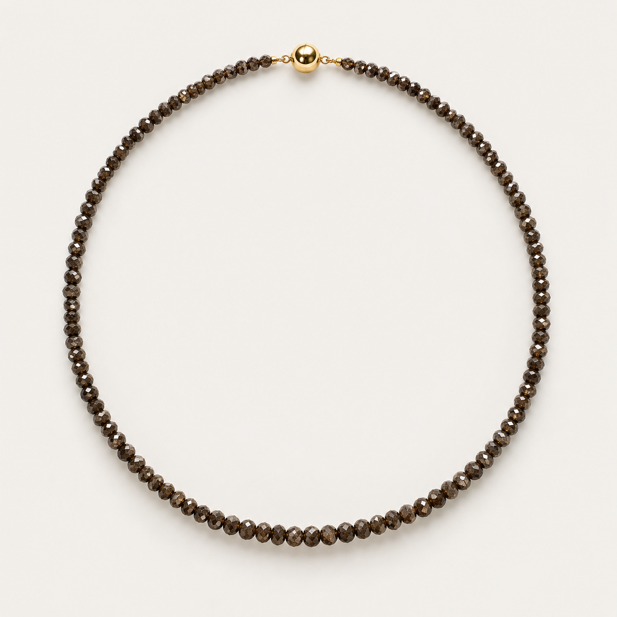 Natural Uncut Brown Diamond Necklace – full strand