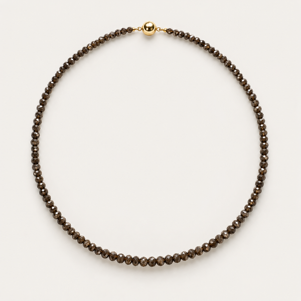 Natural Uncut Brown Diamond Necklace – full strand