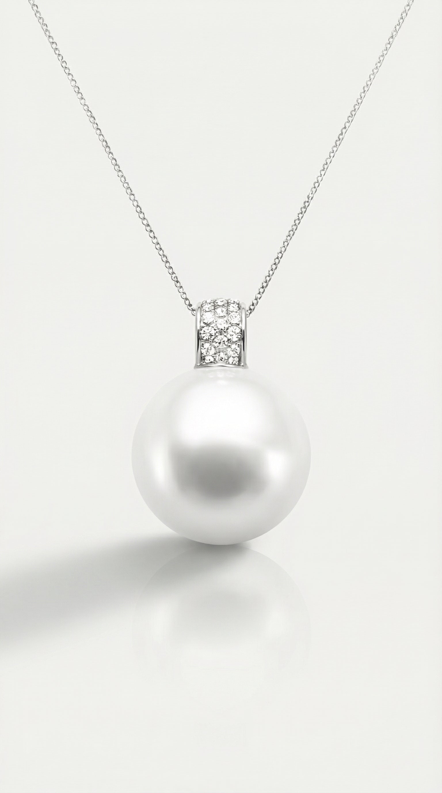 Australian South Sea Pearl - Round 18mm Wide Diamond Bail