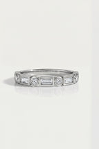 Wedding Band - Bezel Baguette & Round Brilliant Cut — Levendi Jewellers