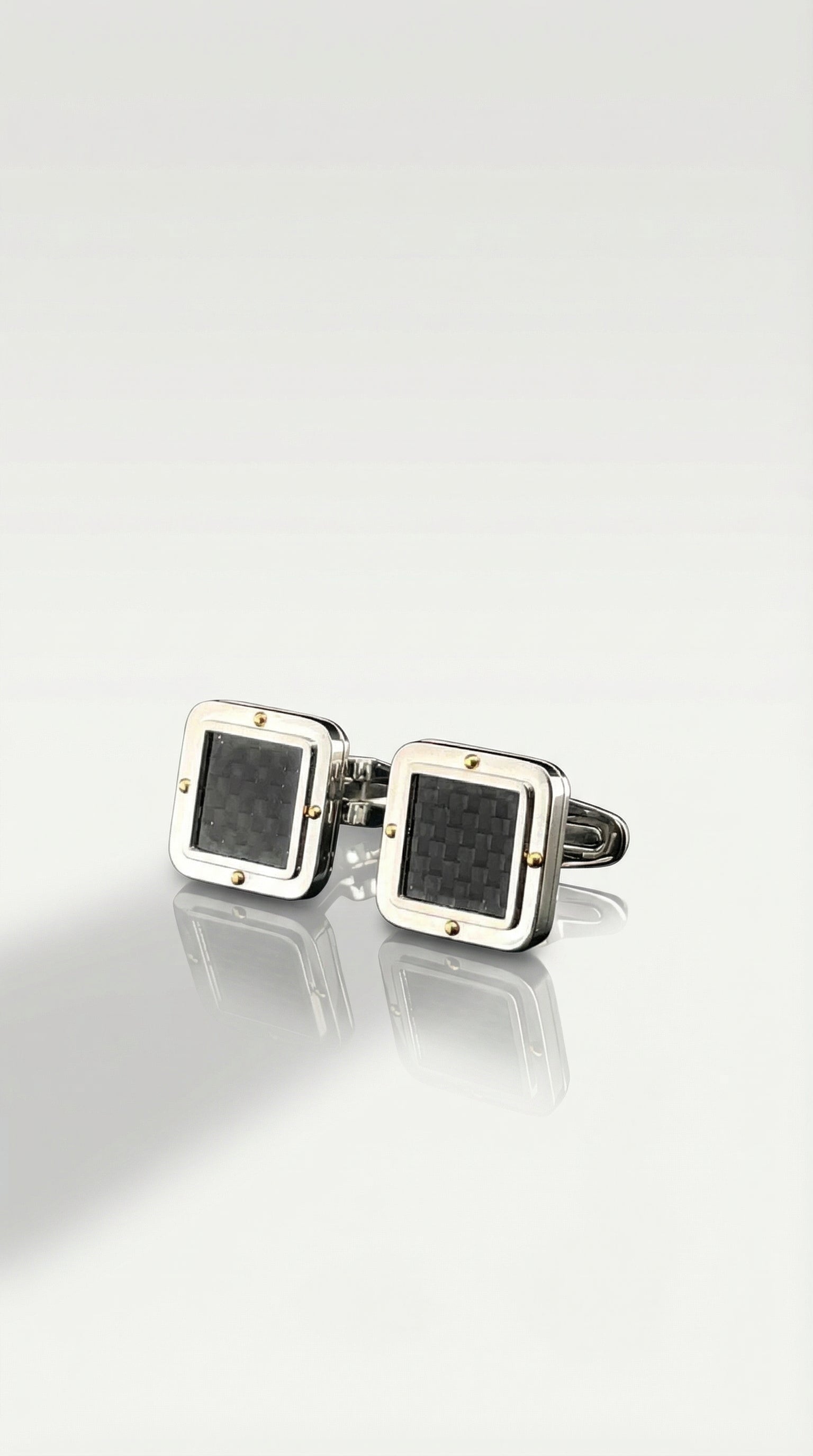 Baraka Steel Carbon Cufflinks