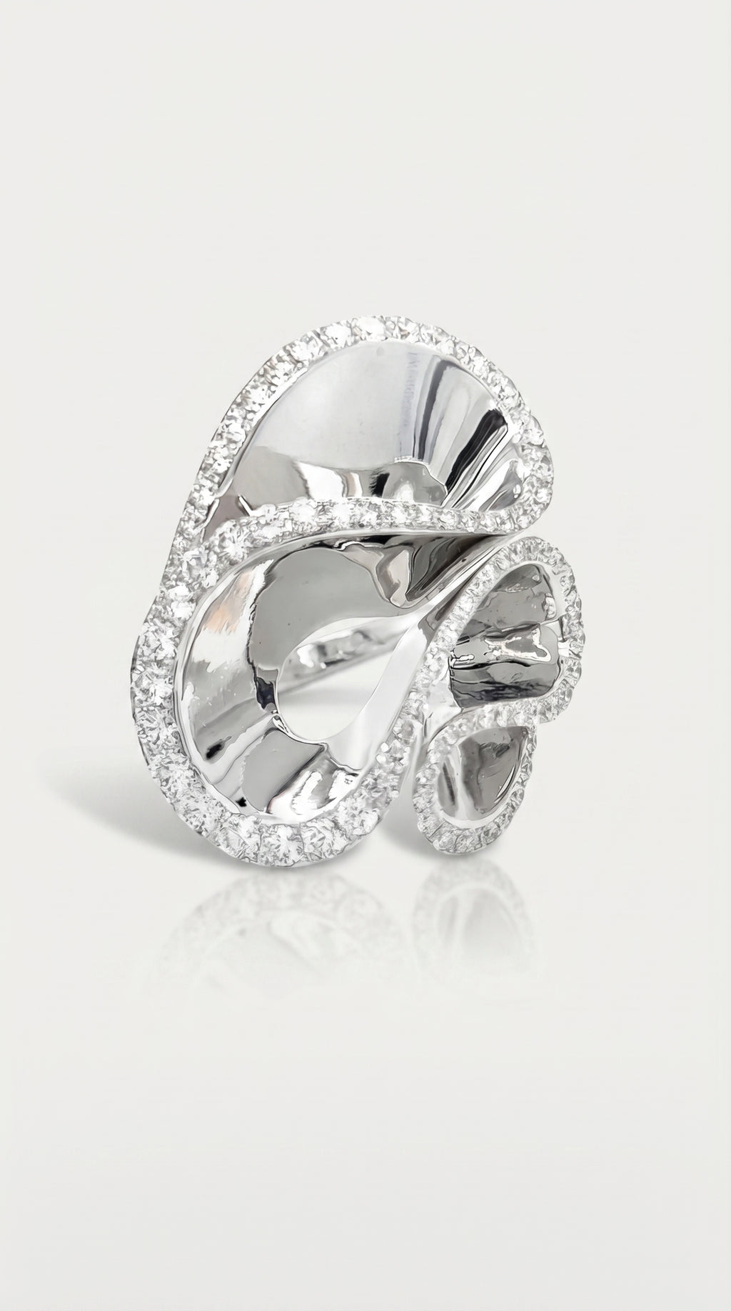 The Flow Sculptural Diamond Ring — Levendi Jewellers