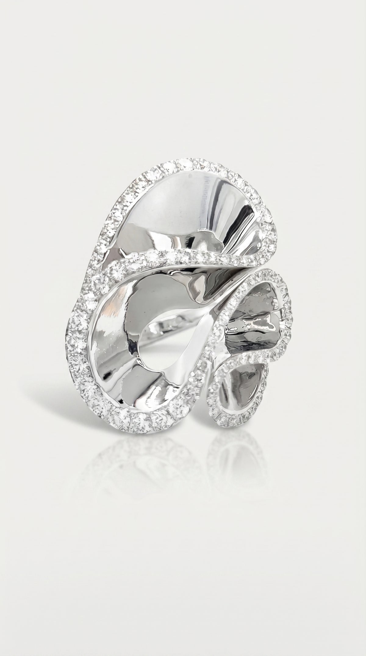 The Flow Sculptural Diamond Ring — Levendi Jewellers