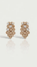 Grand Soir - Champagne Diamond & White Diamond Earrings — Levendi Jewellers
