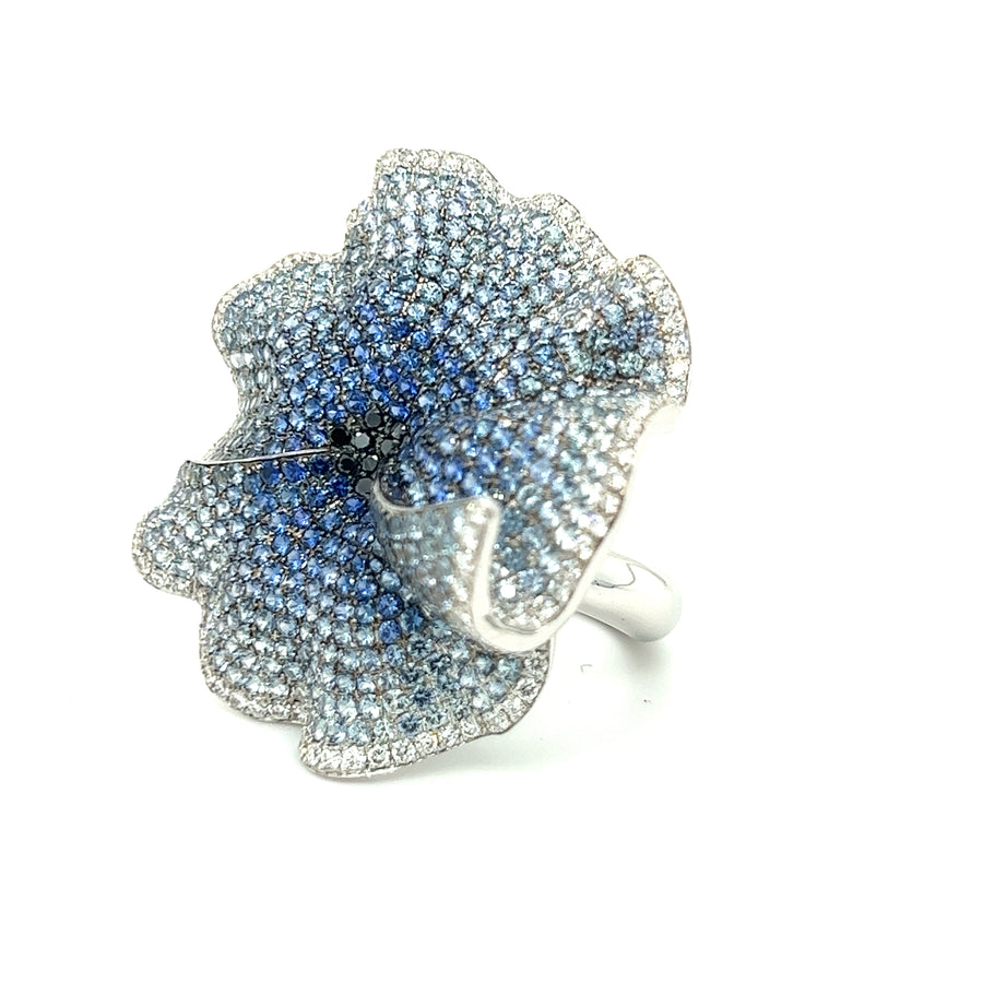 Sapphire Flamenco Ring