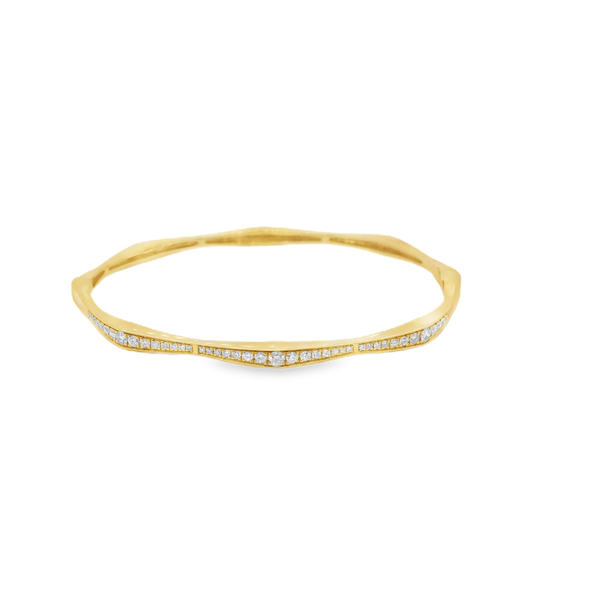 Natural Diamond - Bamboo Diamond Bangle