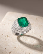 EMERALD & DIAMOND RING — Levendi Jewellers