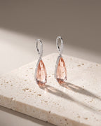 MORGANITE & DIAMOND DROP EARRINGS — Levendi Jewellers