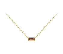 Rainbow - Yellow Gold and Rhodolite Pendant