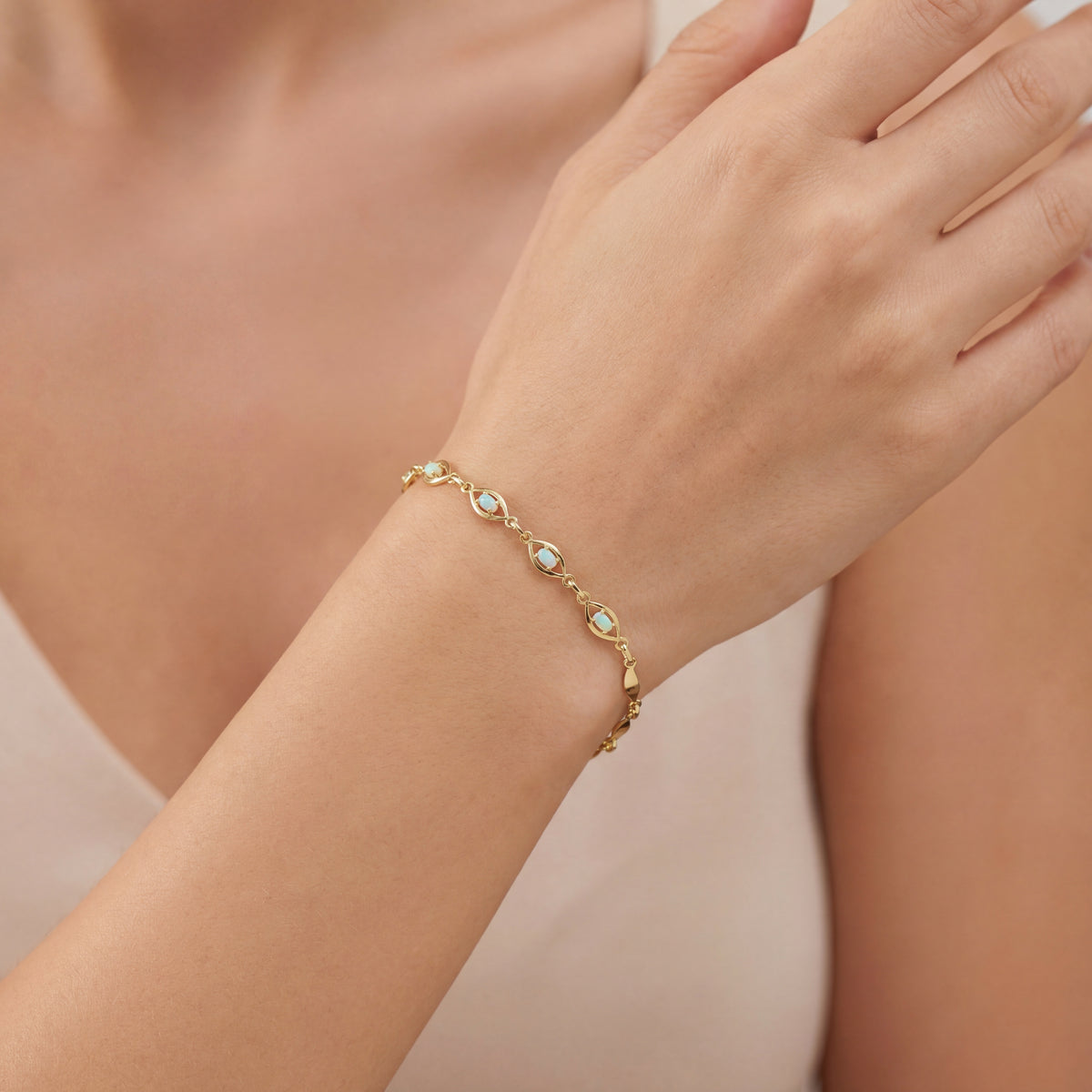 Crystal Opal Bracelet, view 2 — Levendi Jewellers