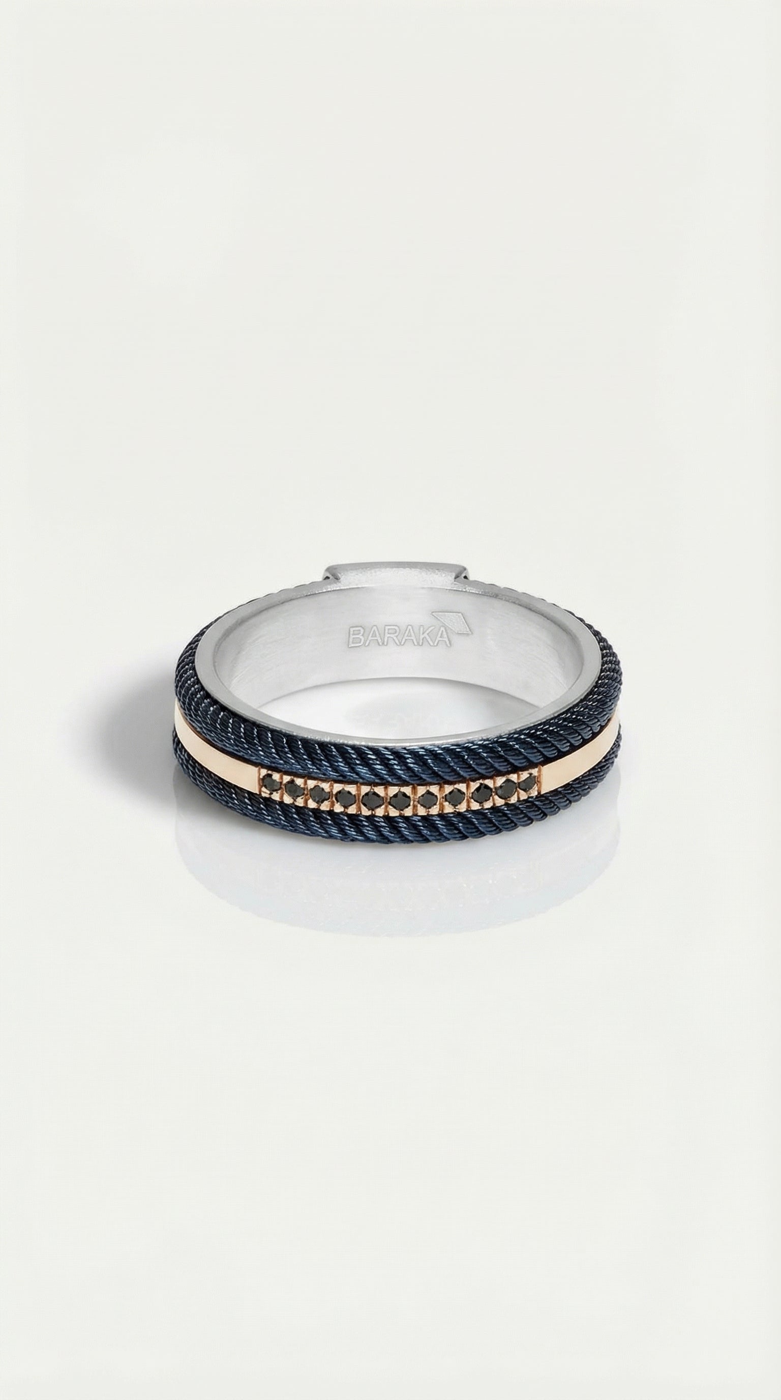 Baraka 316L Black Diamond Ring