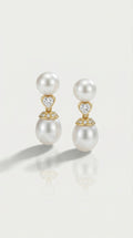 Australian South Sea Pearl Earrings Detachable Day & Evening