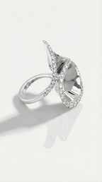 The Flow Sculptural Diamond Ring, view 3 — Levendi Jewellers