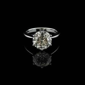 Round Brilliant 3.00 CT Engagement Ring - Natural