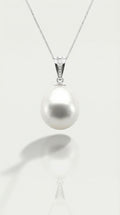 Australian South Sea Pearl - Round 16 mm Groove Diamond Bail