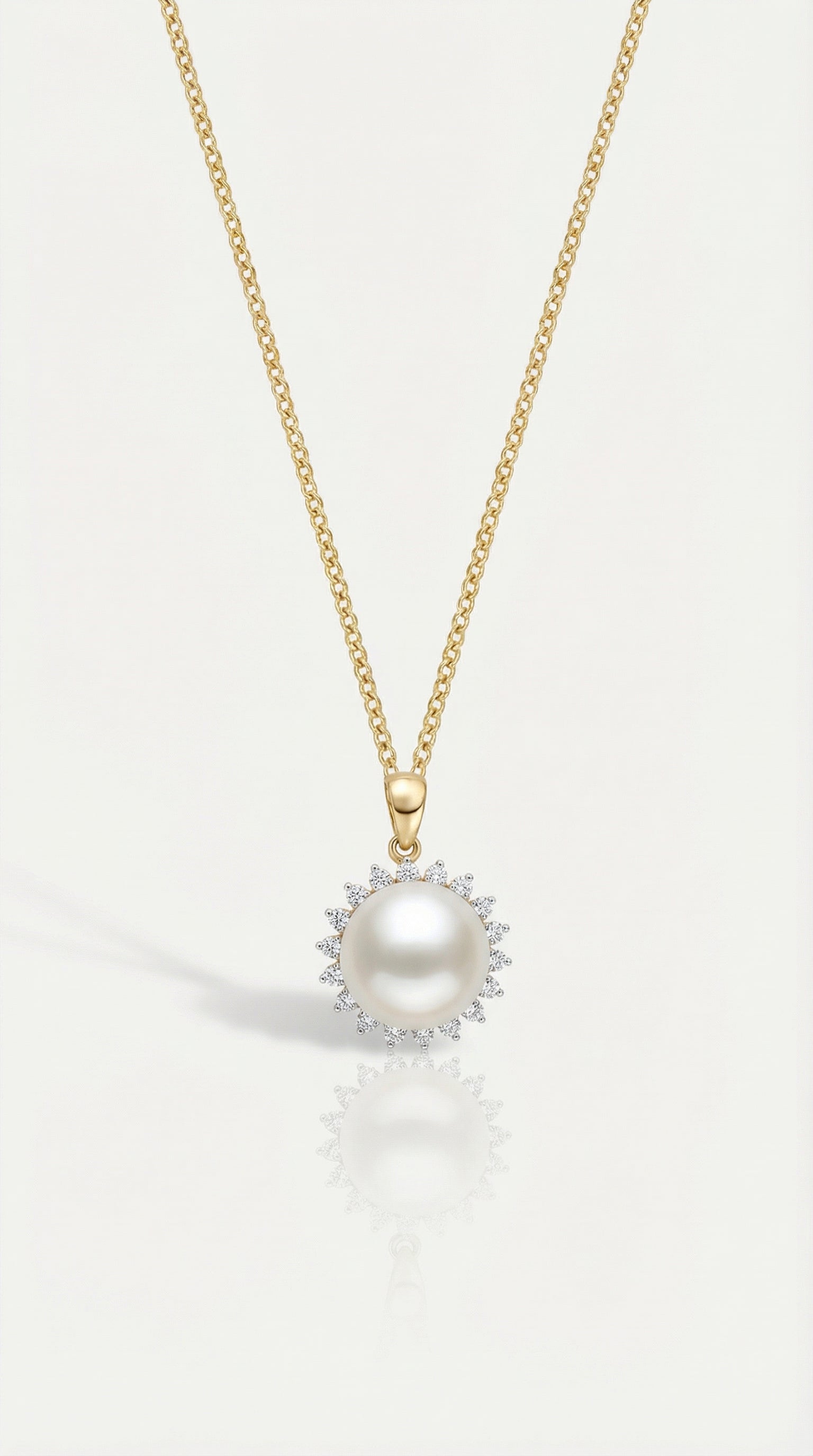 Australian South Seal Pearl & Diamond Halo Pendant
