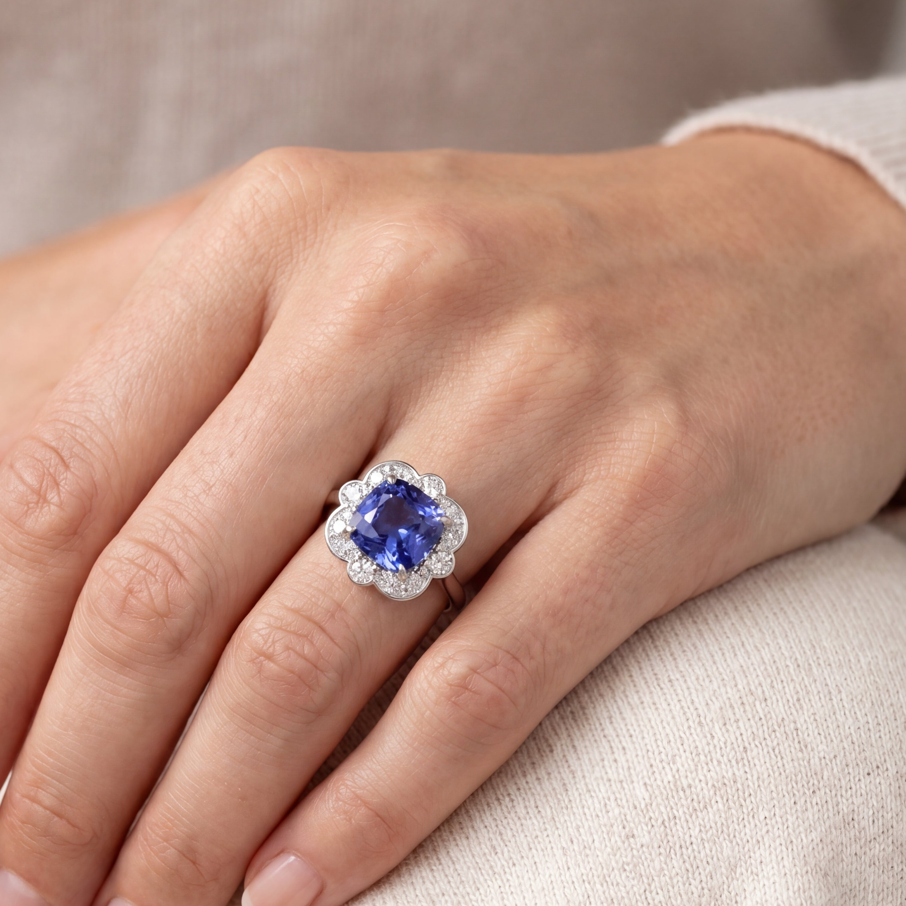 Levendi Tanzanite Flower of Love Ring