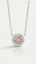 Argyle Essence - Odessa Pink Diamonds Halo Pendant
