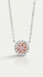 Argyle Essence - Odessa Pink Diamonds Halo Pendant — Levendi Jewellers